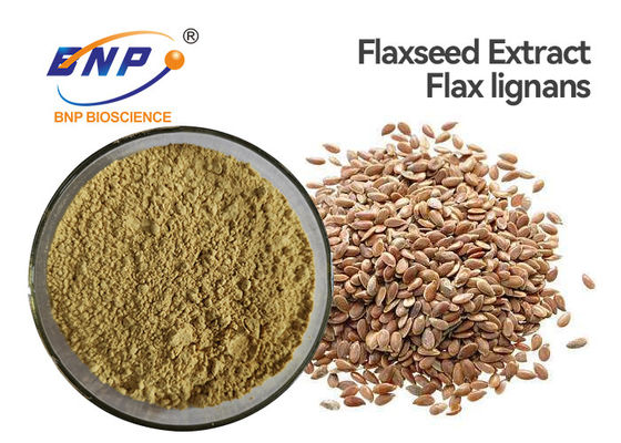 Brown-Gelb-Pflanzenauszug pulverisieren Leinsamen-Auszug Flachs Lignans 10%